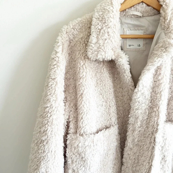 Abercrombie Ivory Sherpa bomber Jacket size XL - Picture 3 of 8